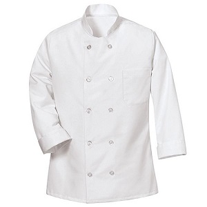 0400 Pearl Button Chef Coat with embroidered name and <i><b>optional</b></i>  embroidered BVT logo